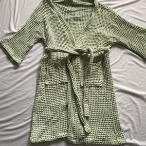 Bathen mint waffel robe
